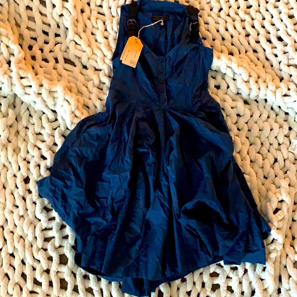 ALLSAINTS parachute style dress leather straps